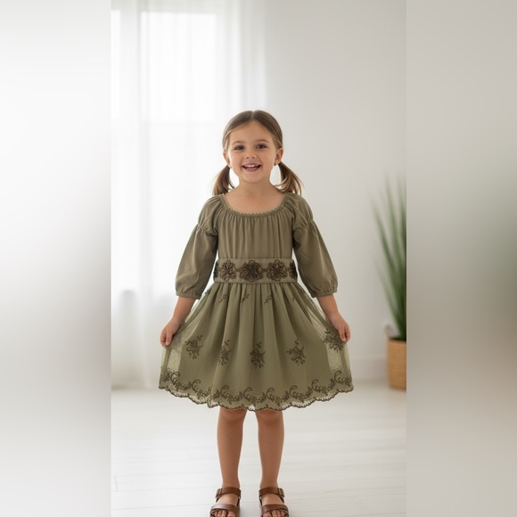luna luna Copenhagen Other - Luna Luna Copenhagen Belted Sequin Embroidery Dress